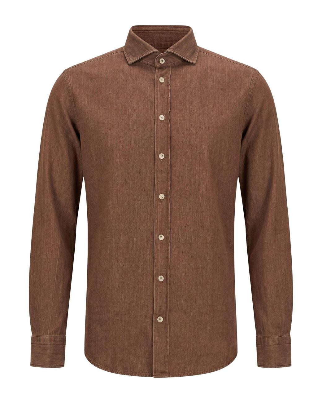 BASTONCINO Brown Shirt Cotton for men