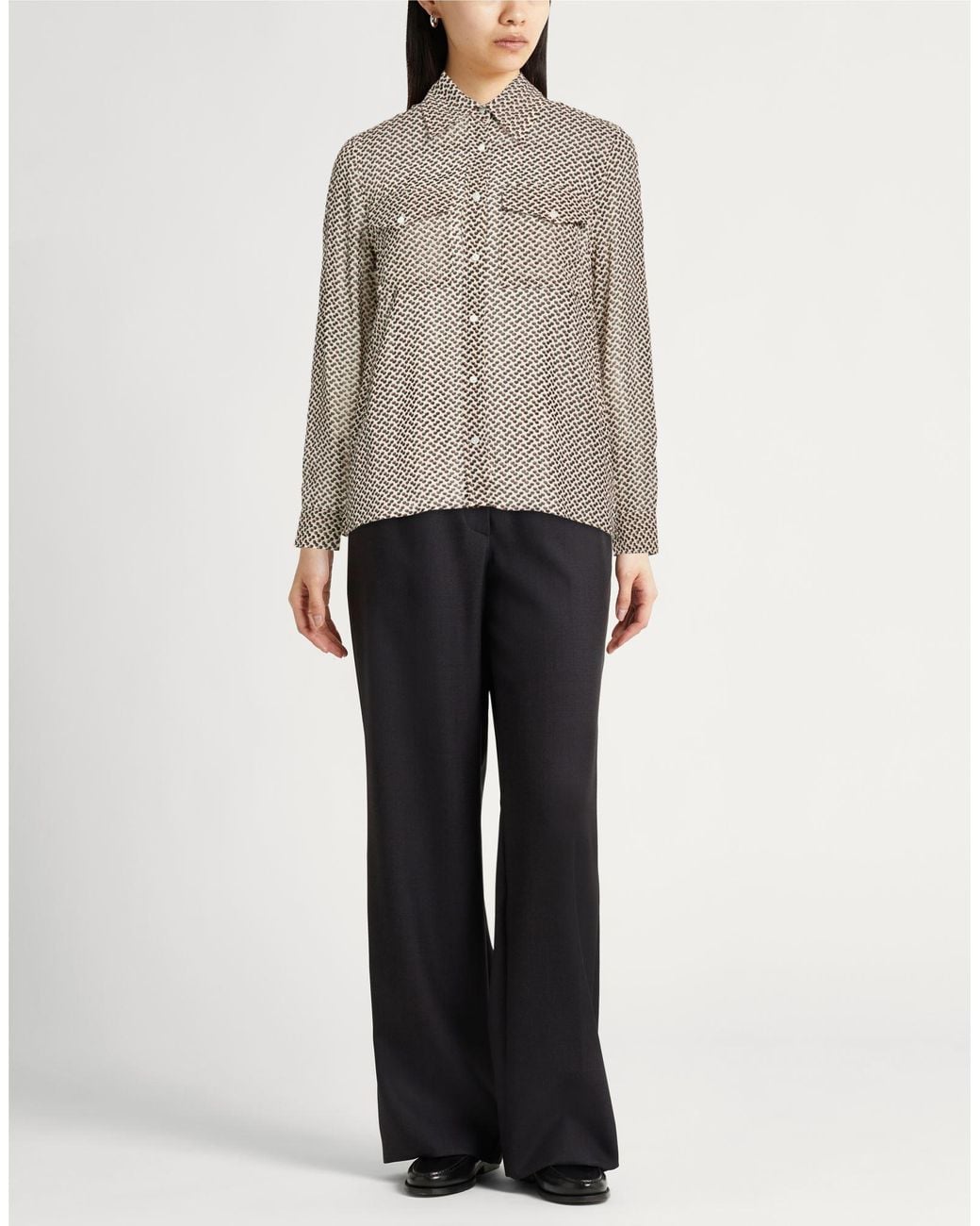 Xacus Gray Ivory Shirt Viscose