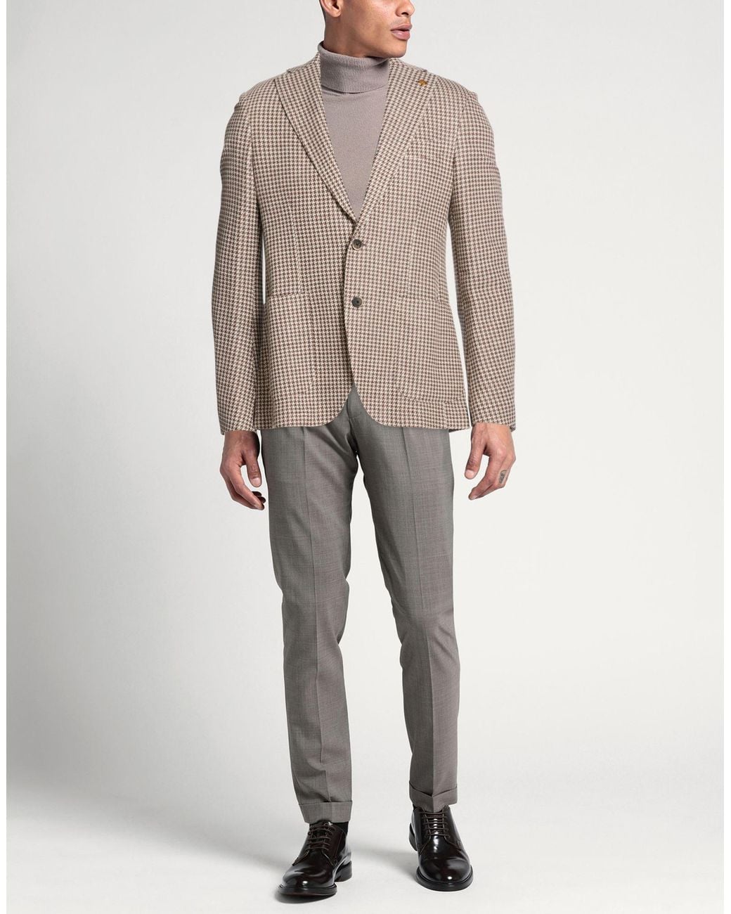 Sartoria Latorre Brown Blazer Cotton, Linen, Polyester for men