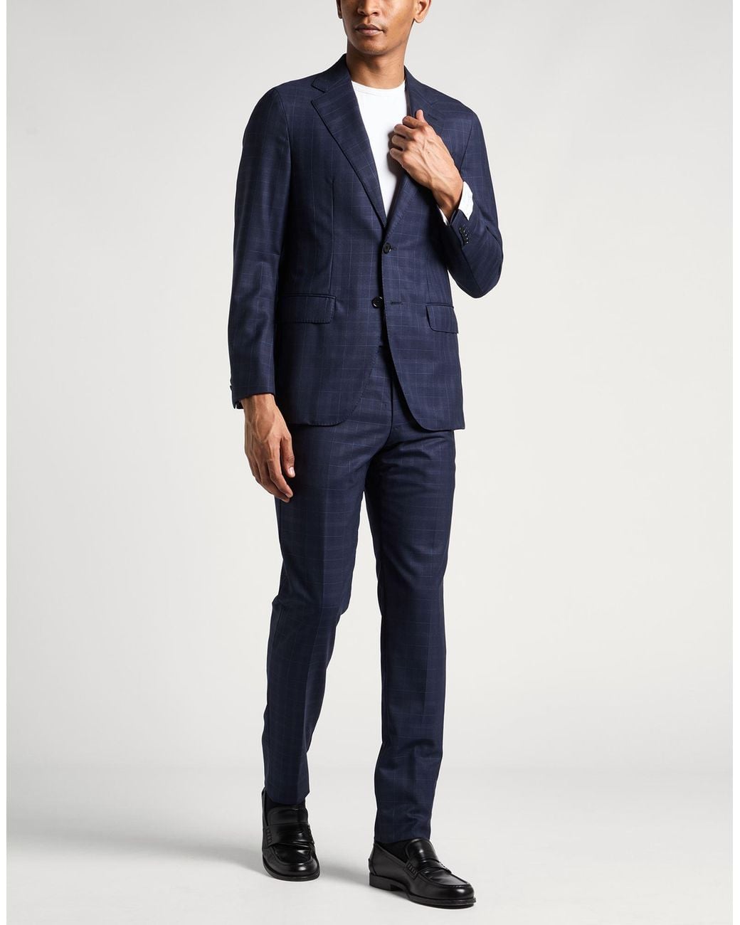 Caruso Blue Suit Wool for men