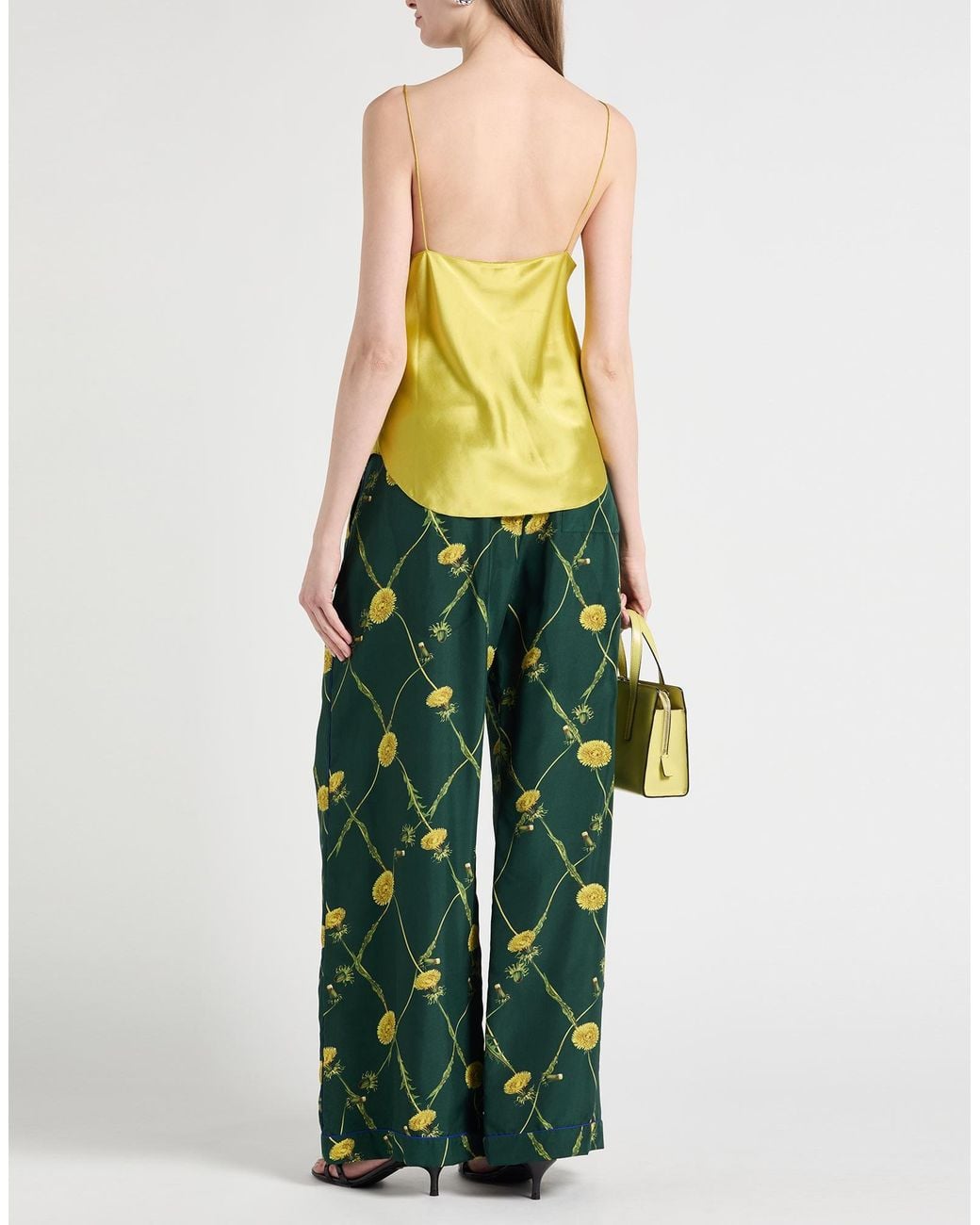 Burberry Green Dark Pants Silk