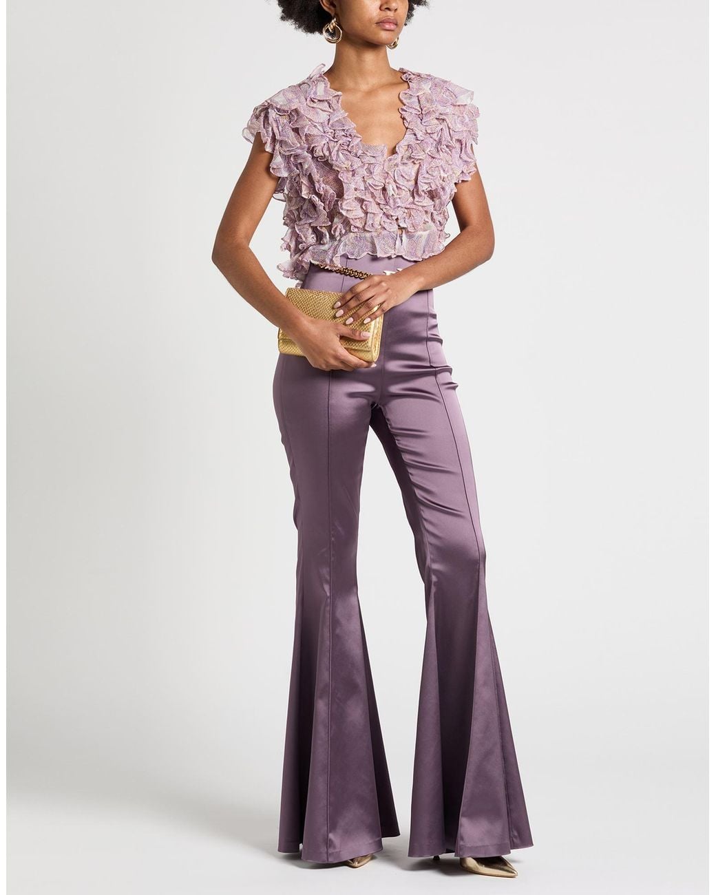 Twinset Pink Lilac Shirt Silk