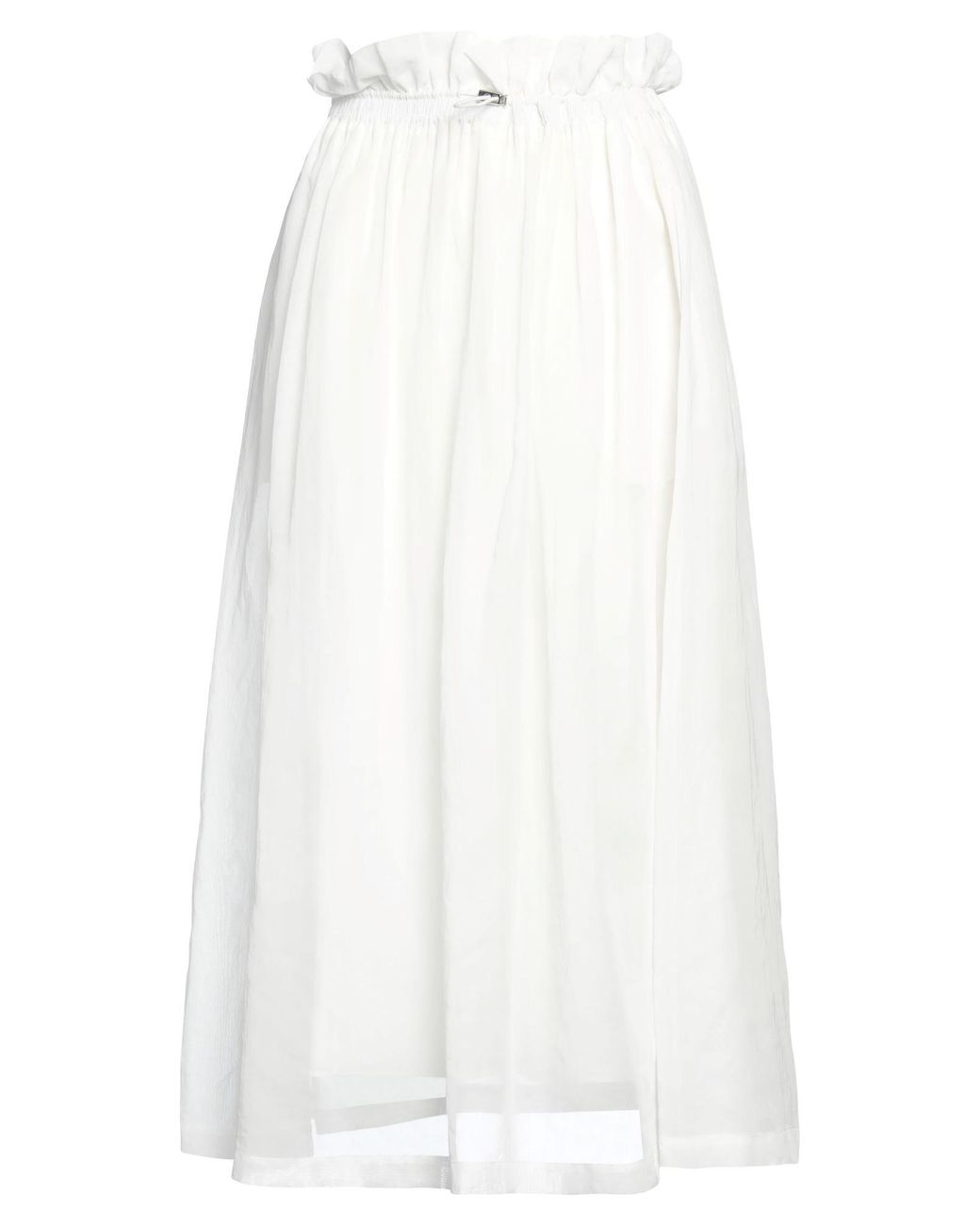 Brunello Cucinelli White Midi Skirt