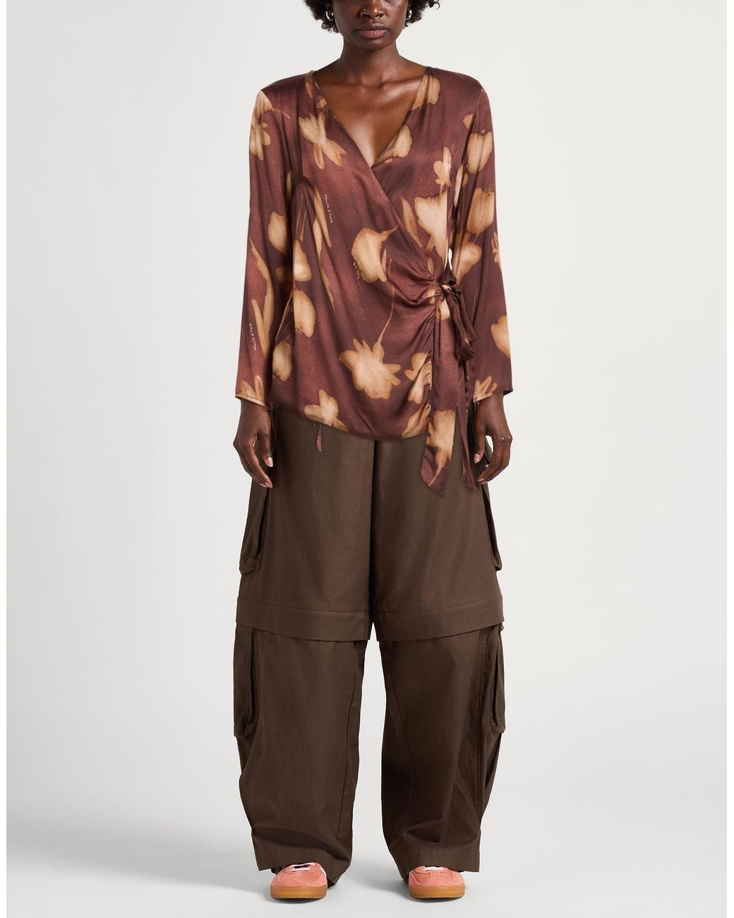 Manila Grace Brown Top Viscose