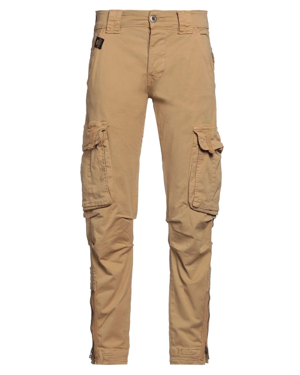 Alpha Industries Natural Sand Pants Cotton, Elastane for men