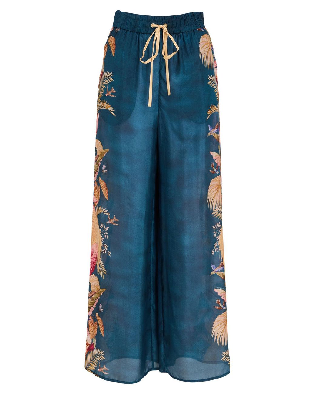 Zimmermann Blue Deep Pants Silk
