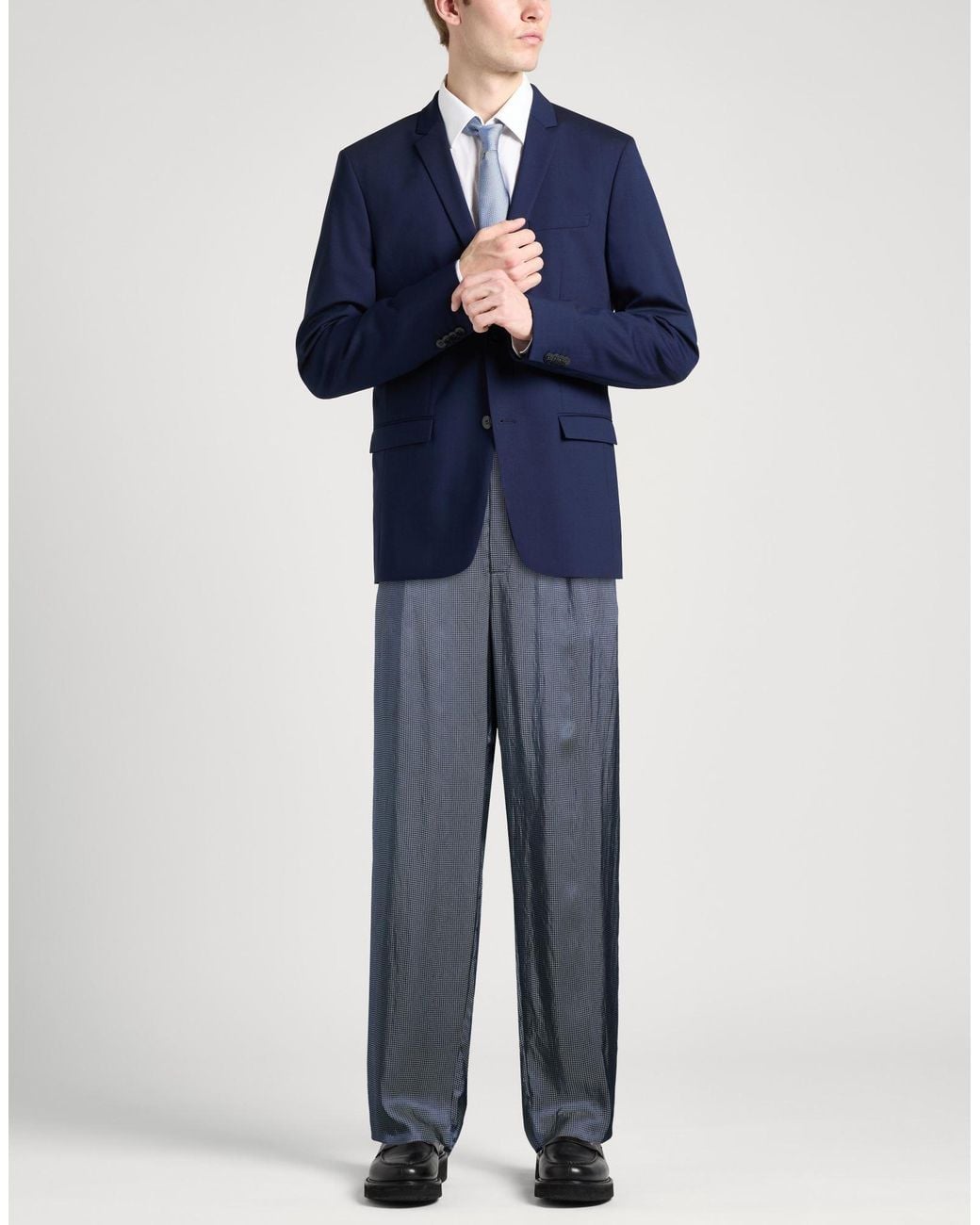 Giorgio Armani Blue Pants Viscose, Acetate for men