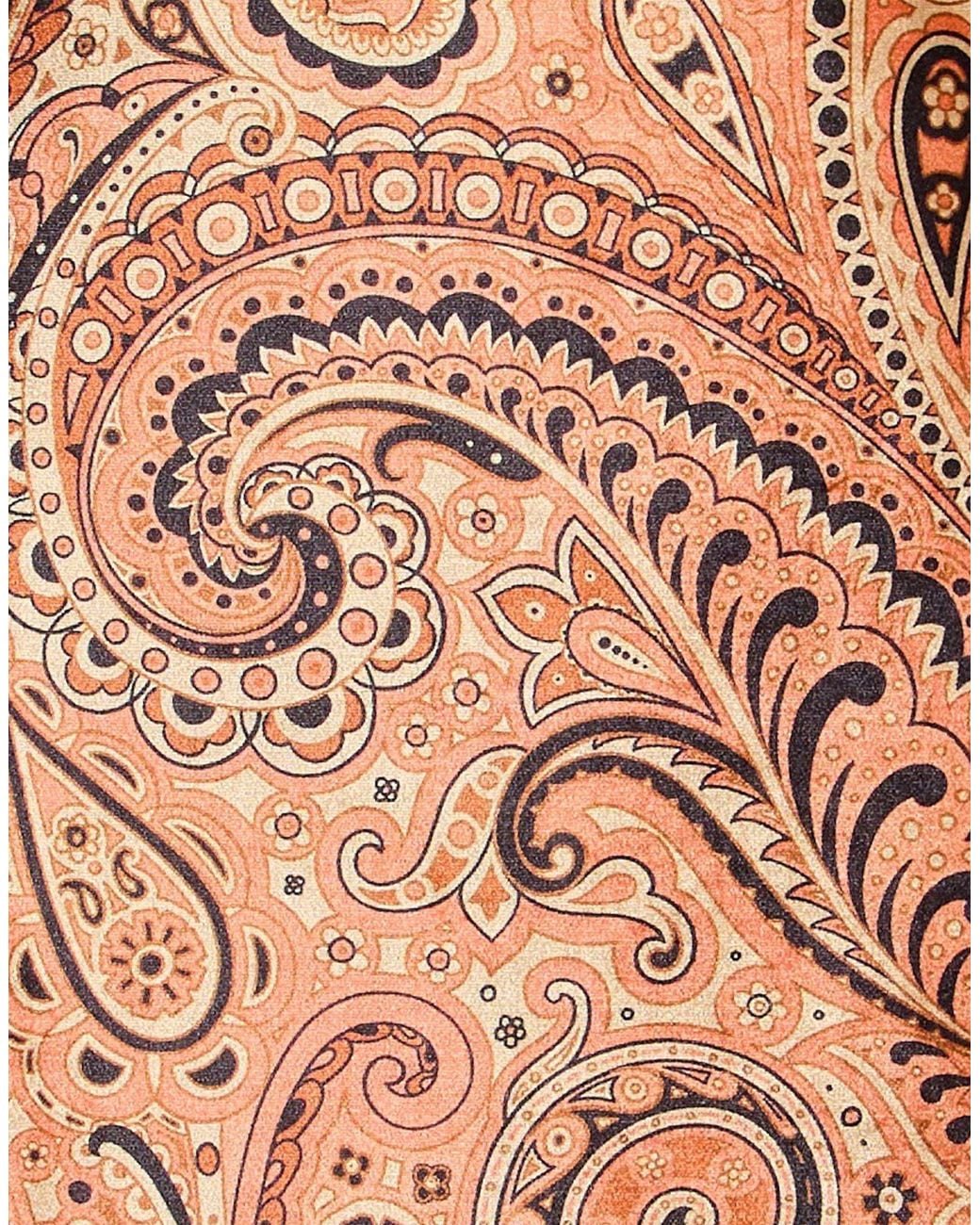 Etro Brown Midi Dress Polyester, Elastane
