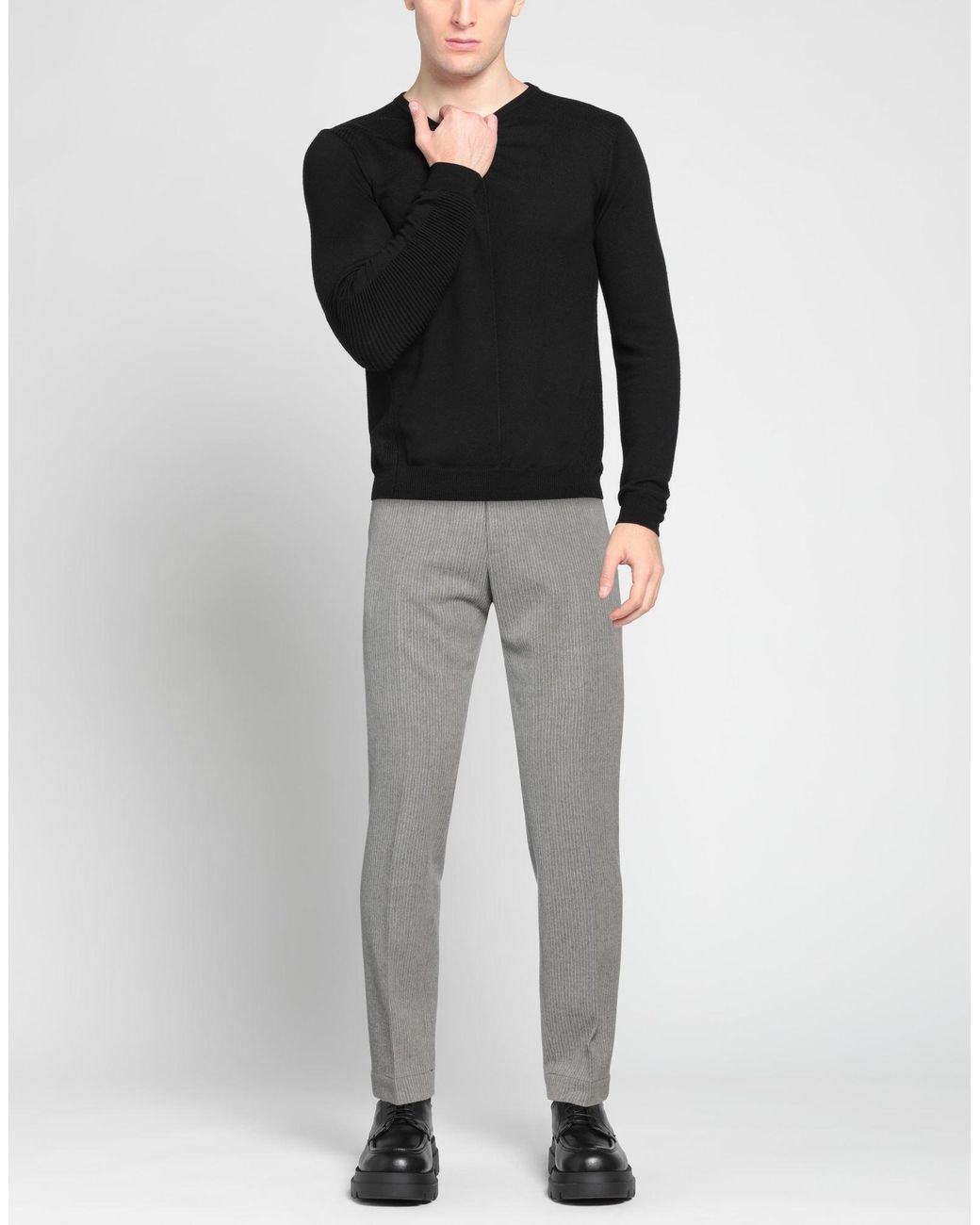 Incotex Gray Pants Virgin Wool, Elastane, Cashmere for men