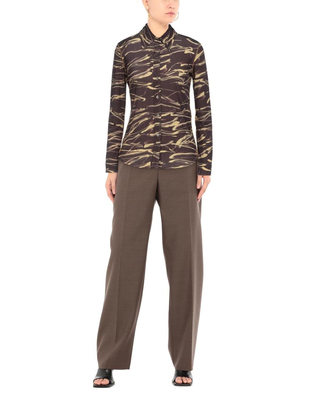 Beatrice B. Brown Chocolate Shirt Polyester, Elastane