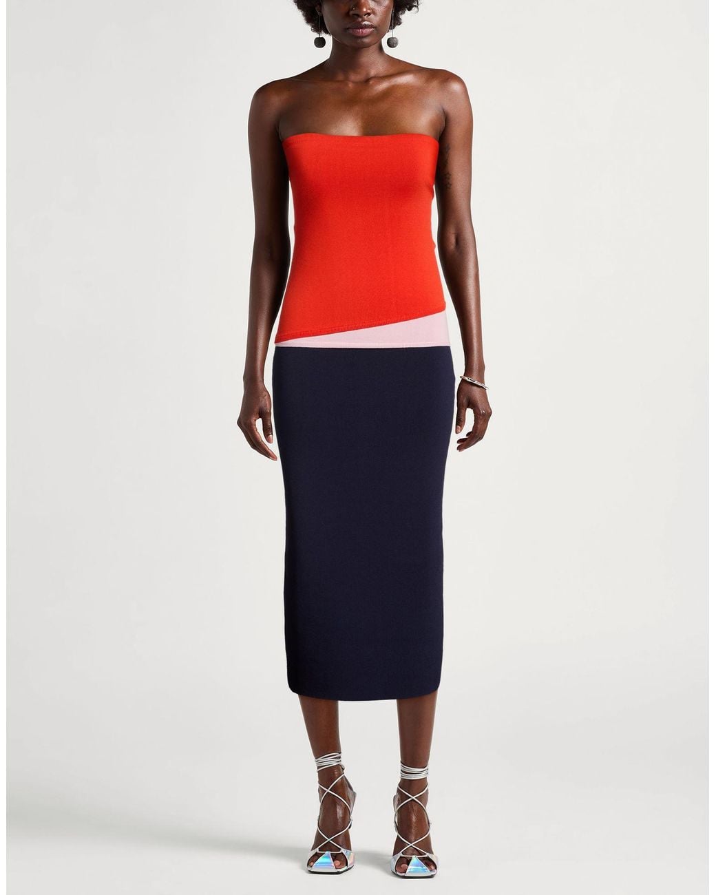 Robe Midi Staud en coloris Red