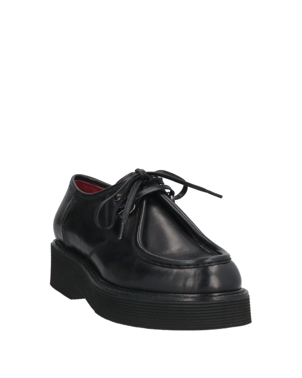 Triver Flight Lace-Up Shoes Soft Leather in Black | Lyst