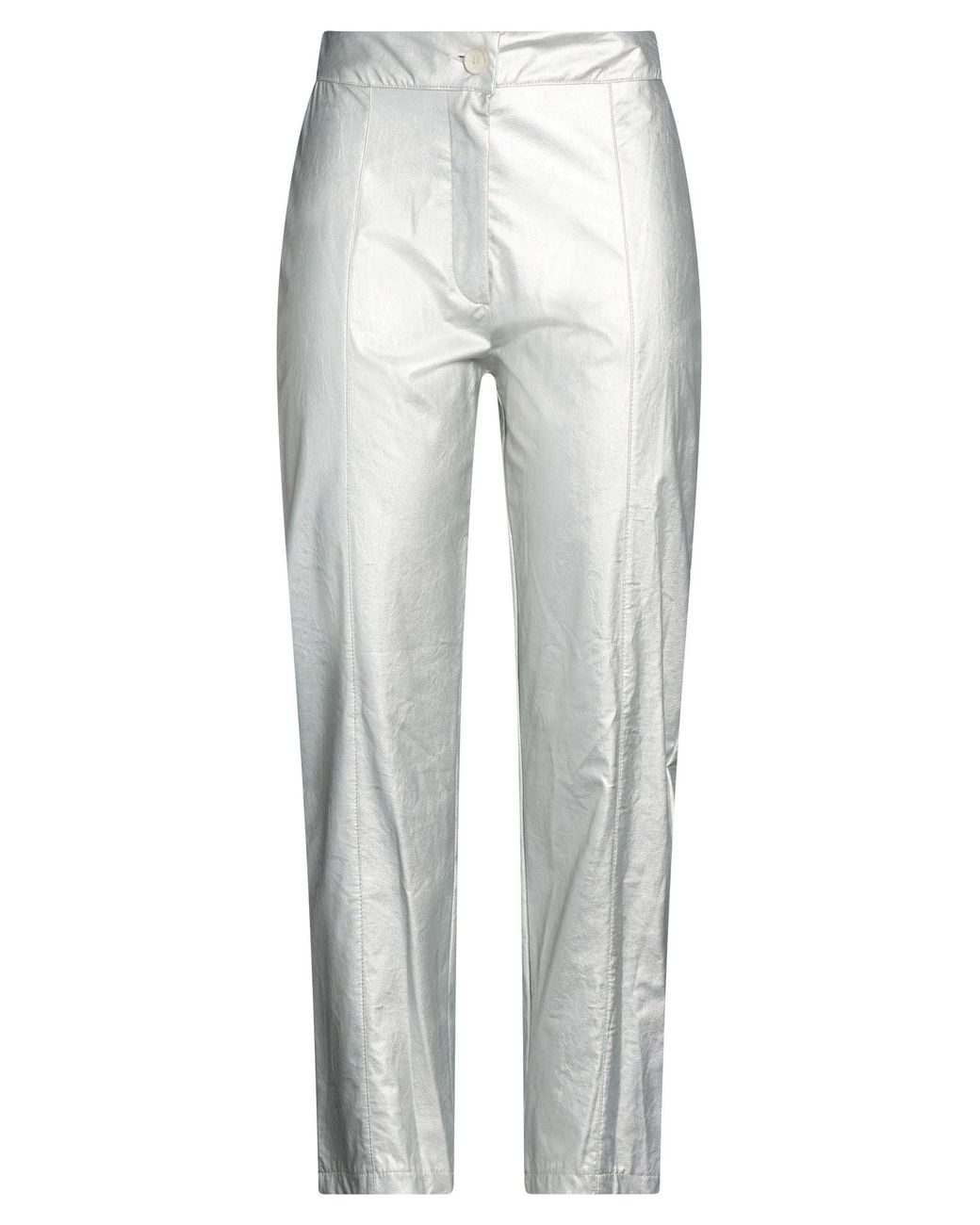 Yoox Code Haveone Pants Polyurethane, Viscose in Gray | Lyst