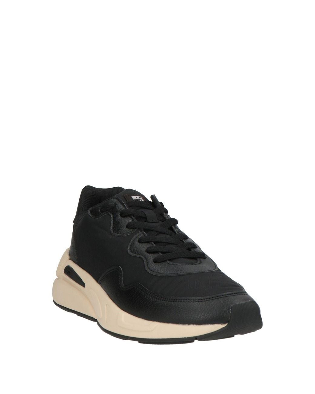DIESEL Black Sneakers Synthetic Material, Textile Fibers for men