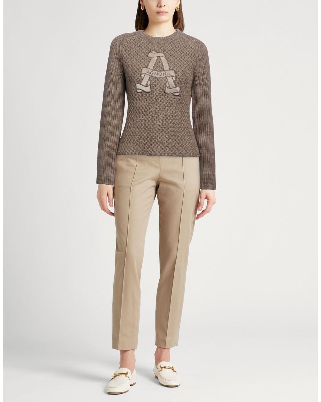 Agnona Brown Sweater Cashmere