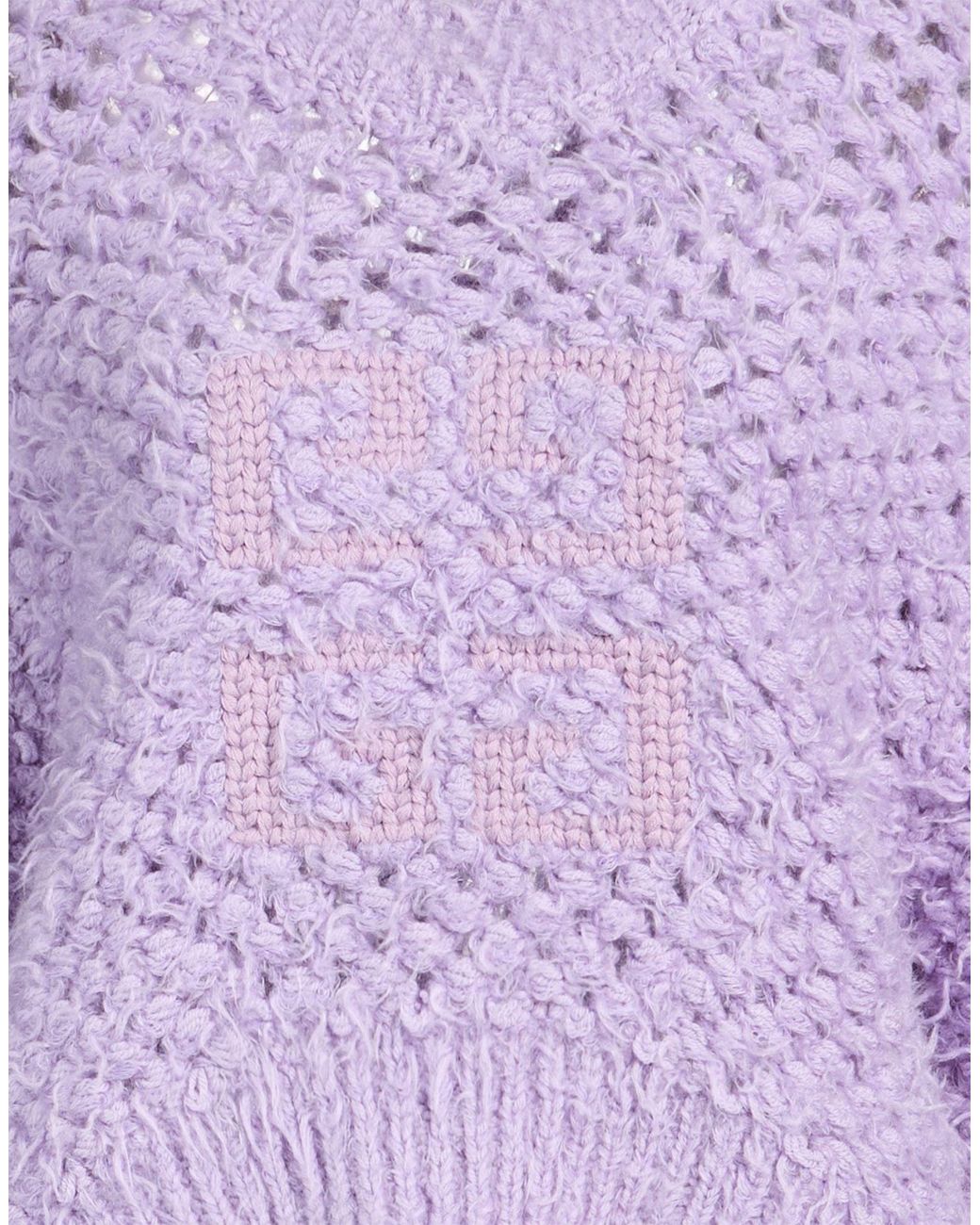 Givenchy Purple Sweater Wool, Mohair Wool, Polyamide, Elastane