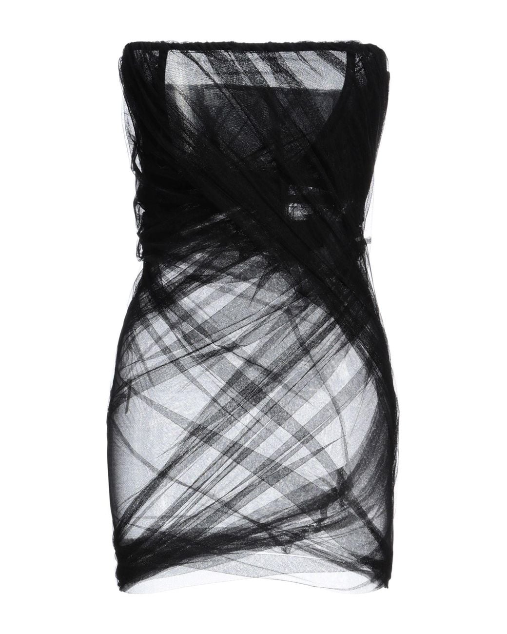 The Attico Black Mini Dress Polyamide, Elastane