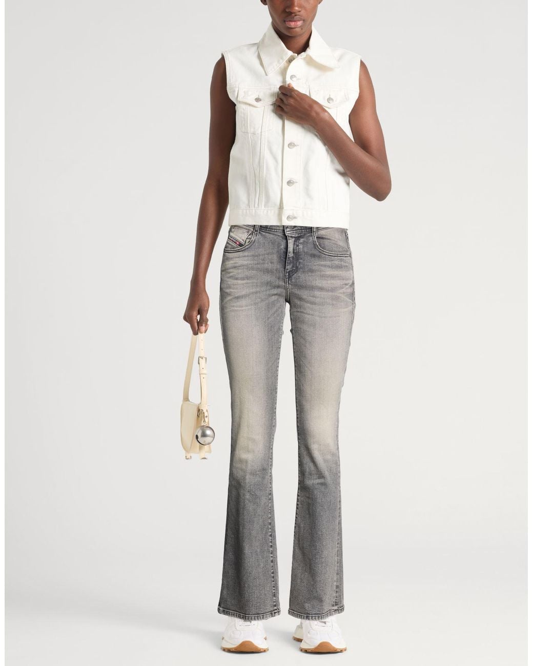 DIESEL Gray Jeans Cotton, Elastane