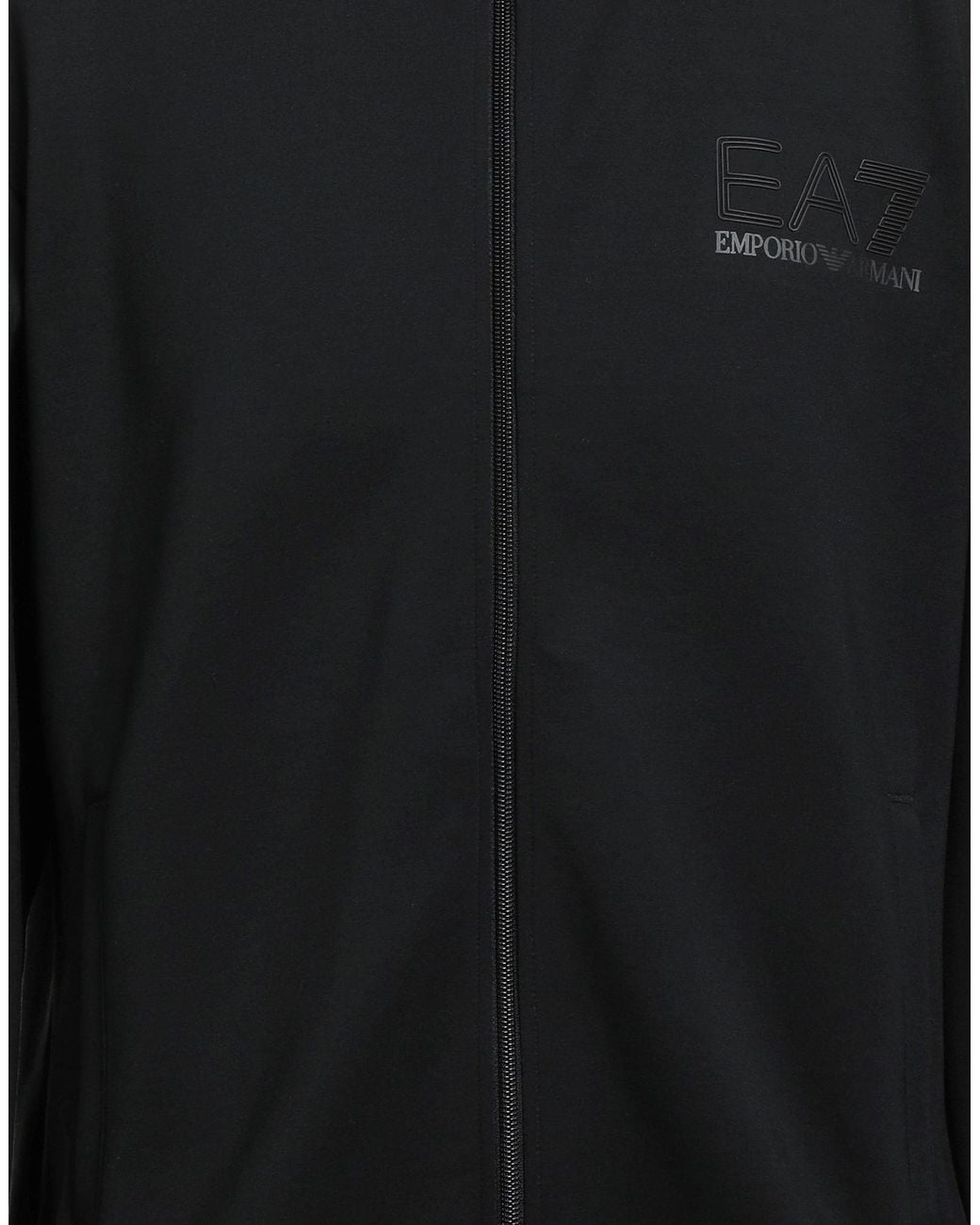 EA7 Black Sweatshirt Polyester, Viscose, Elastane for men