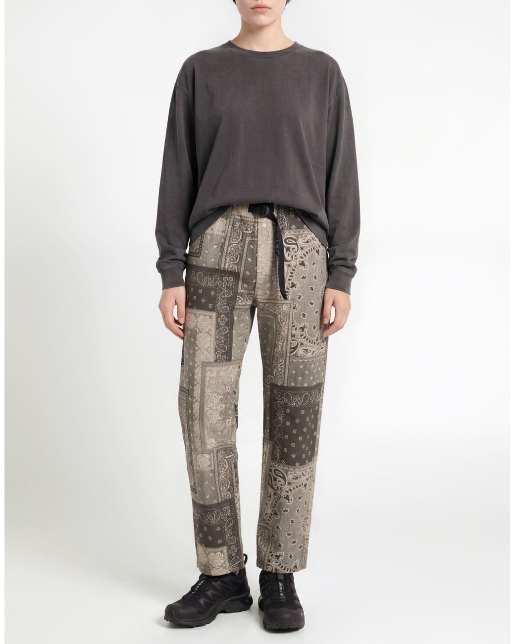White Sand Gray Pants Linen, Cotton
