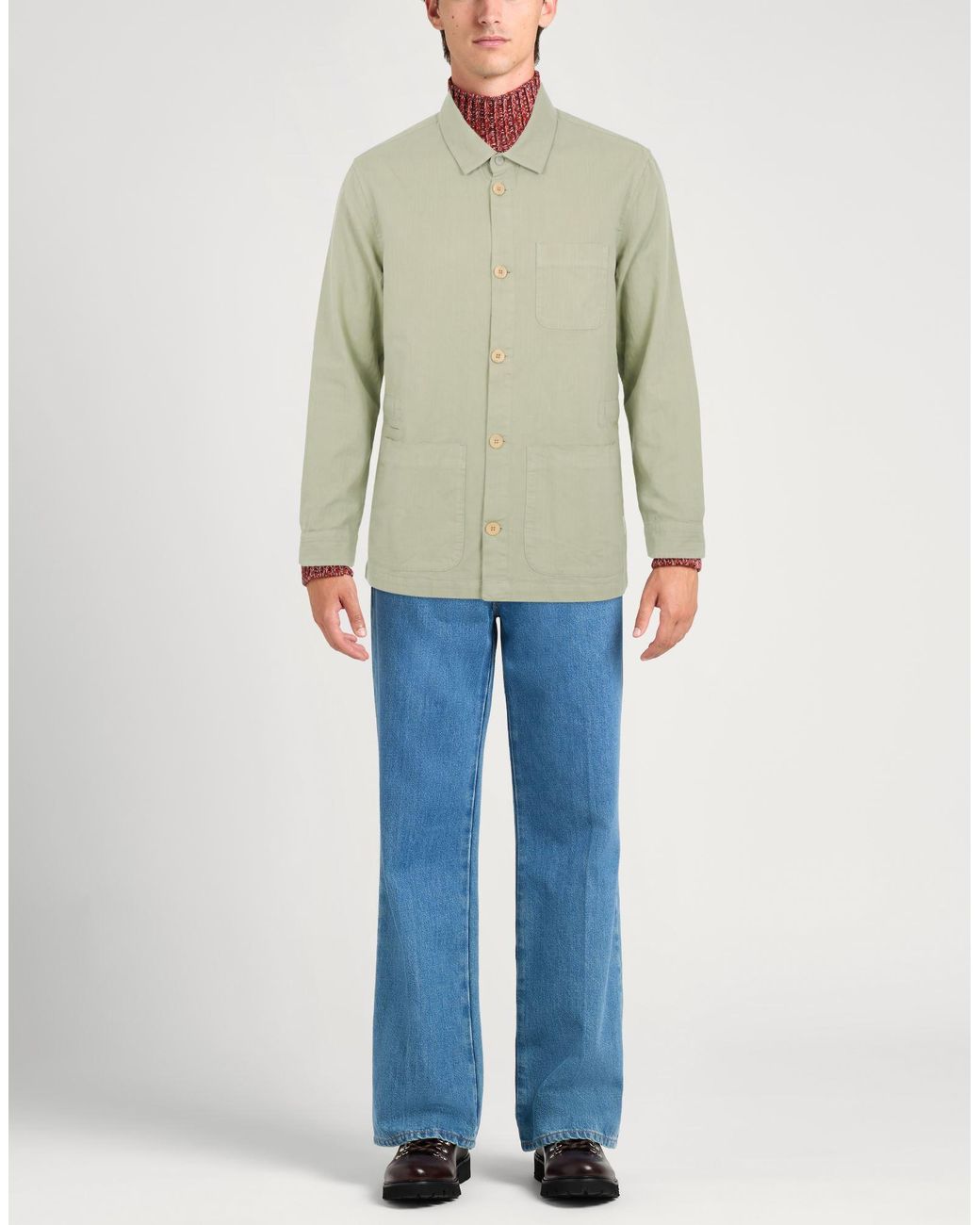 Folk Green Jacket Cotton for men