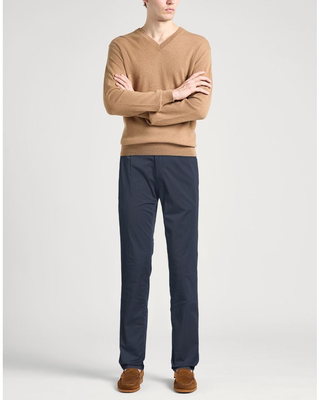 Santaniello Blue Pants Cotton, Elastane for men