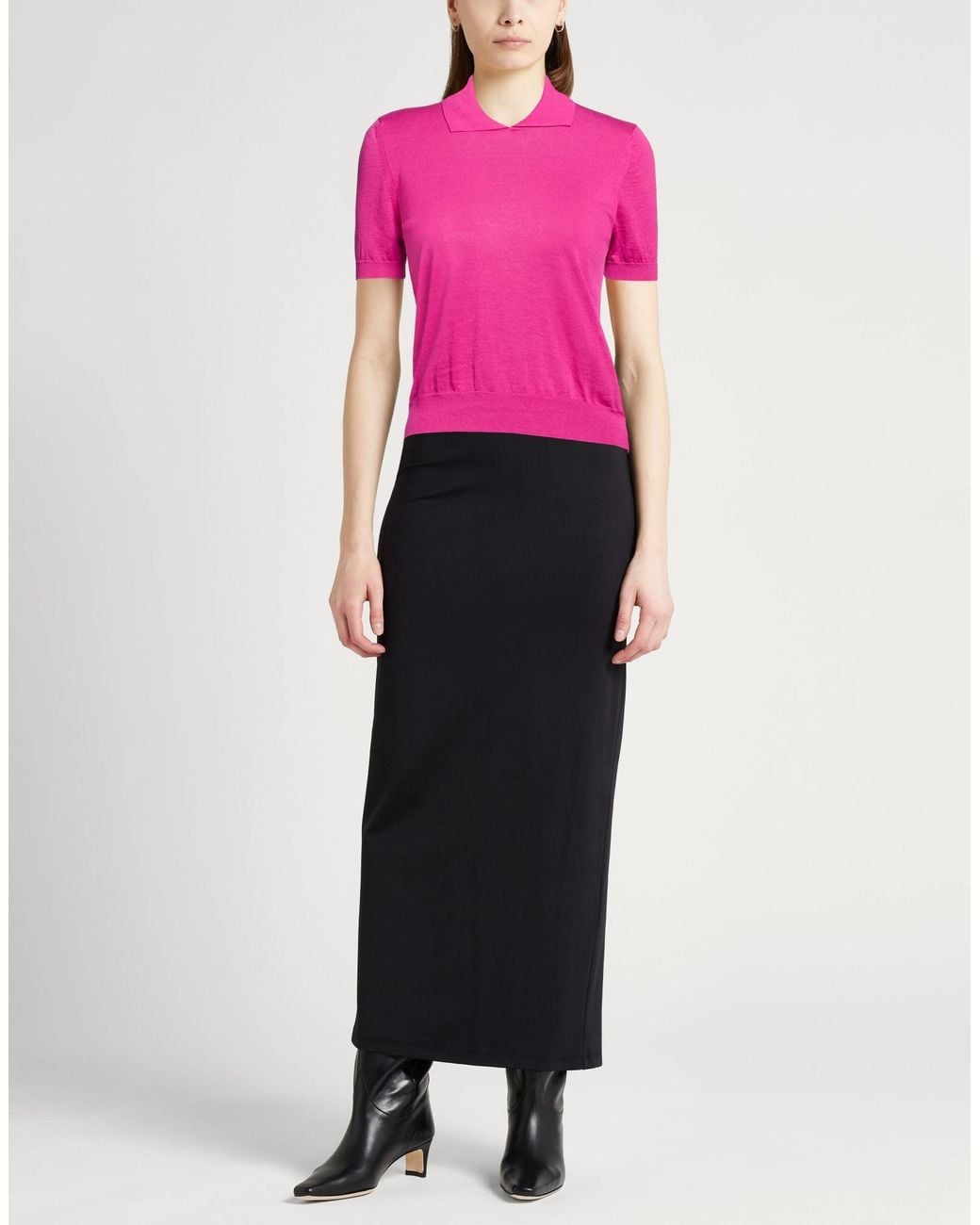 Drumohr Pink Fuchsia Polo Shirt Cotton