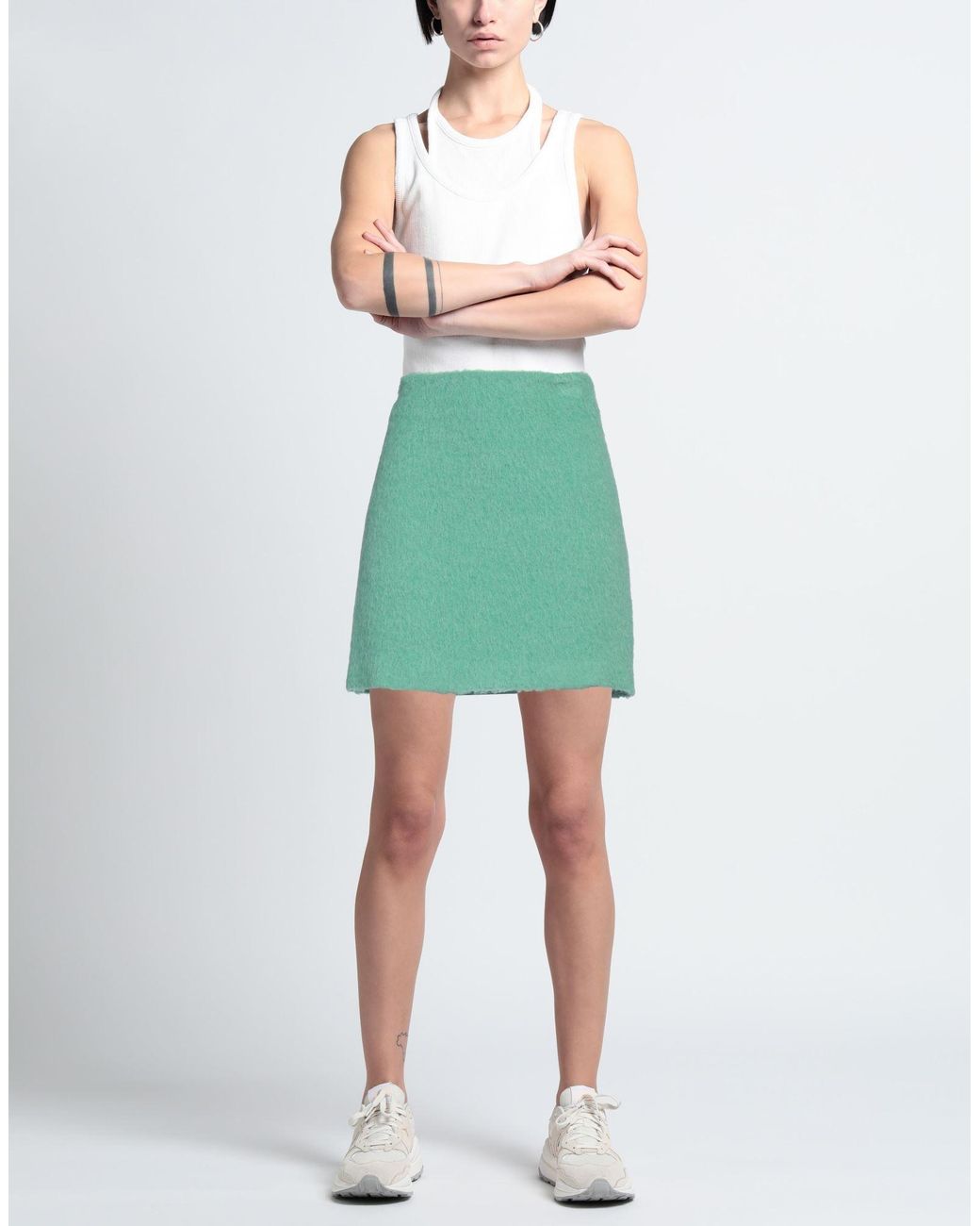 MSGM Green Mini Skirt