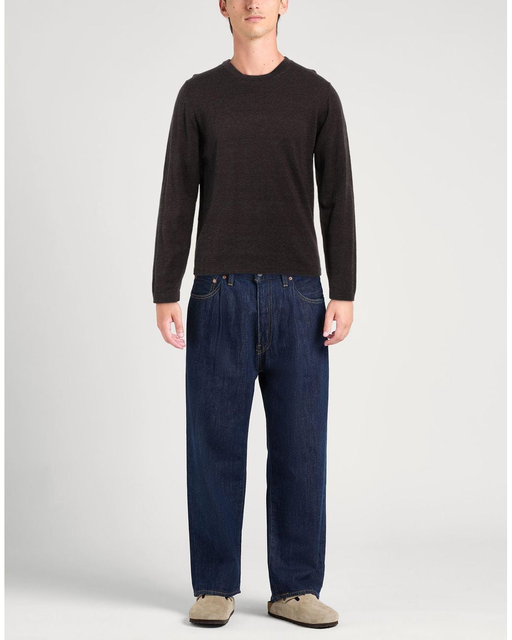 Alpha Studio Black Sweater Organic Cotton, Cashmere for men