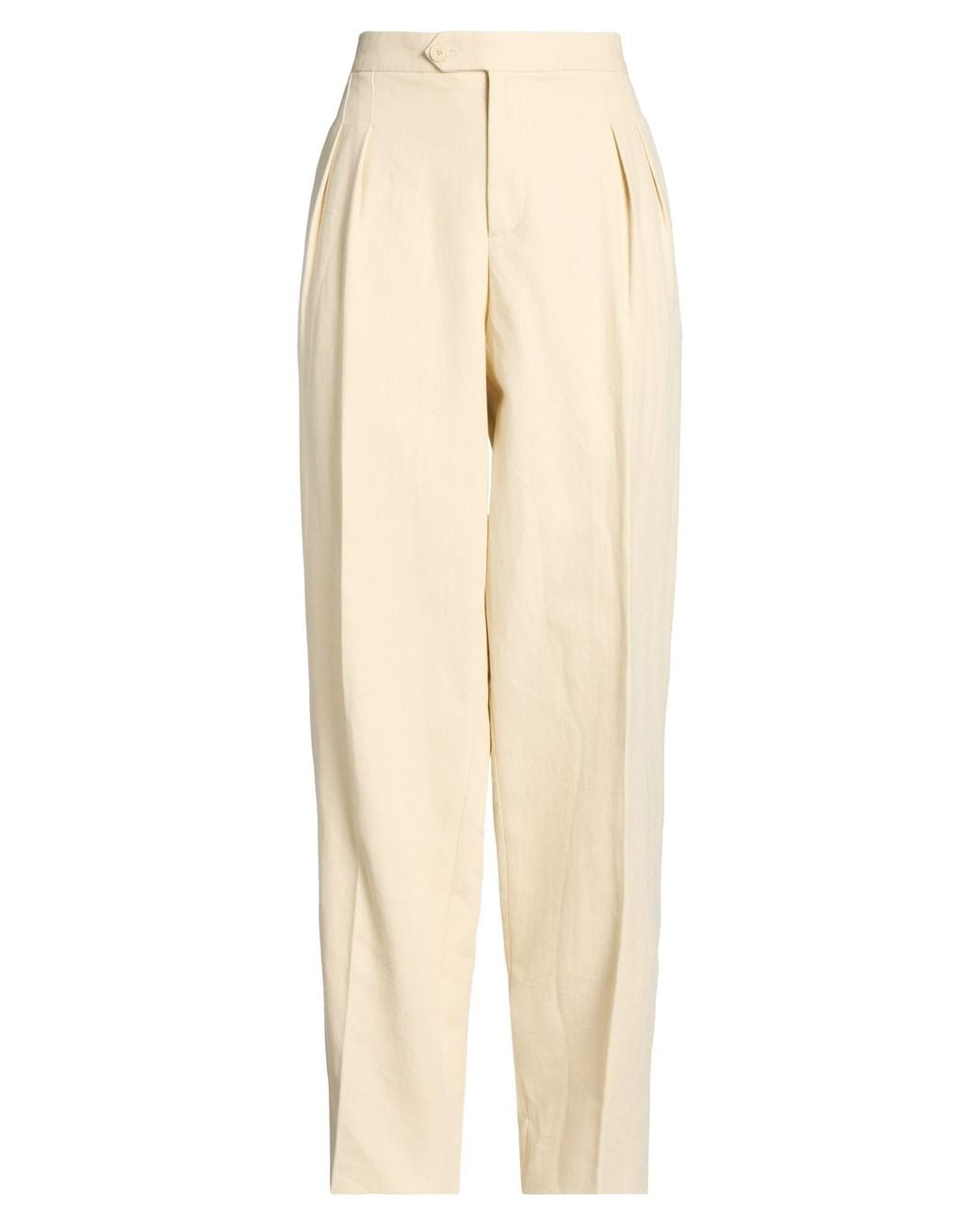 Twinset Natural Pants Cotton, Linen