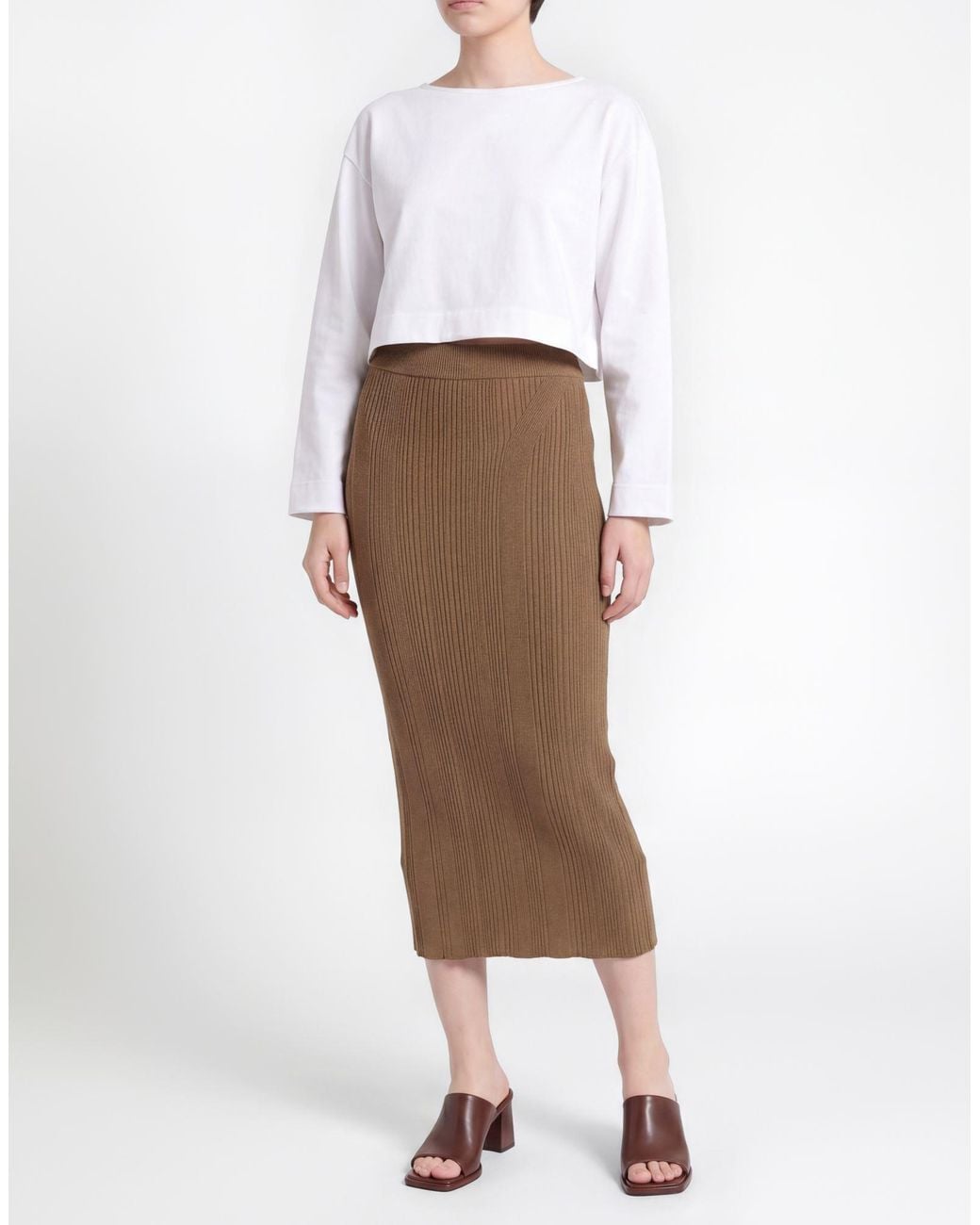 MAX&Co. Brown Cream Sweater Wool, Polyamide