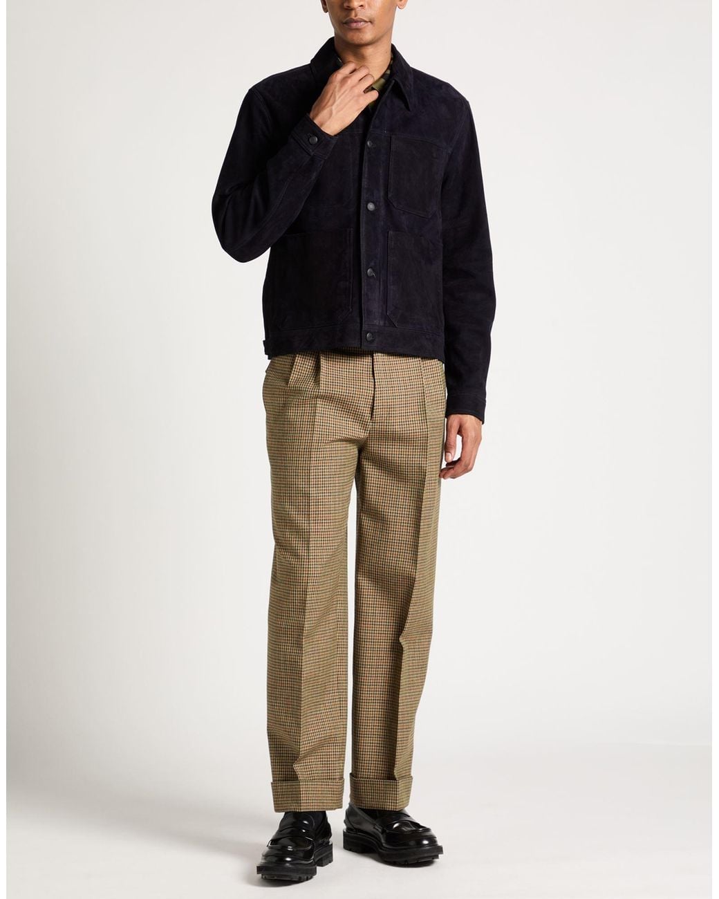 Paul Smith Blue Midnight Jacket Leather for men
