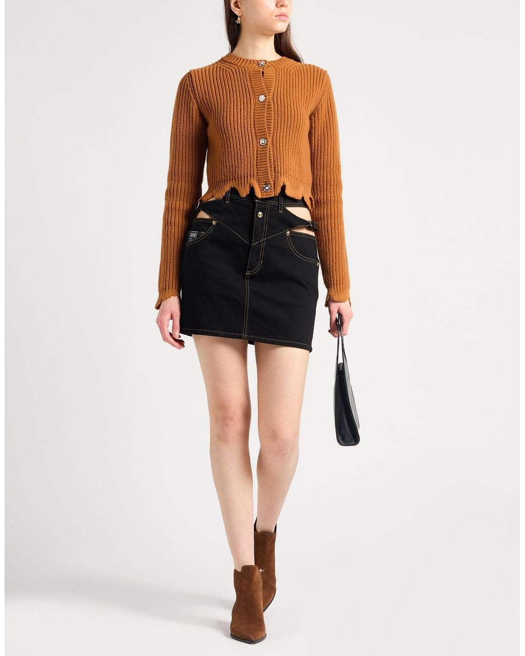 Versace Jeans Couture Black Denim Skirt