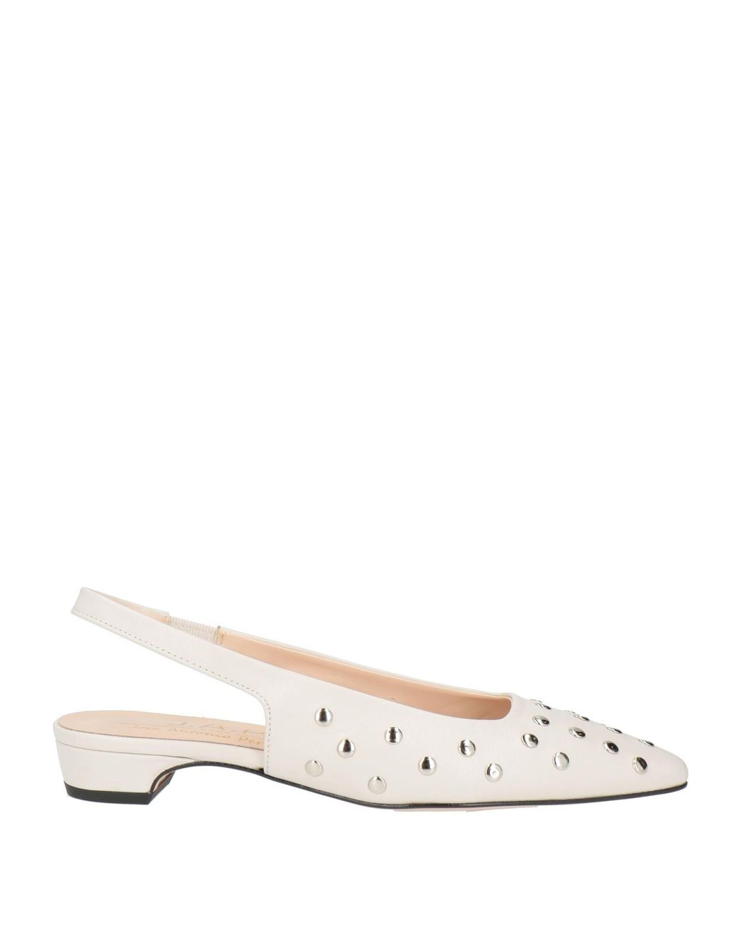 J.A.P. JOSE ANTONIO PEREIRA Natural Ballet Flats Leather