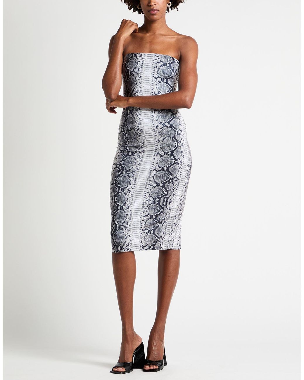 Norma Kamali Gray Midi Dresses