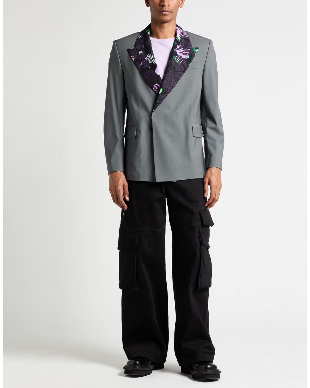 MSGM Black Blazer Virgin Wool, Elastane for men