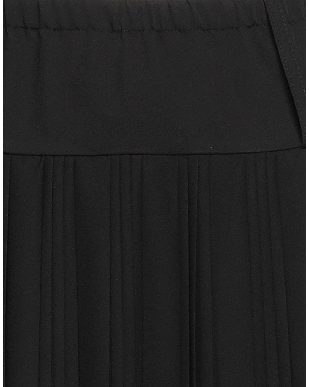 ViCOLO Black Midi Skirt Polyester, Viscose, Elastane