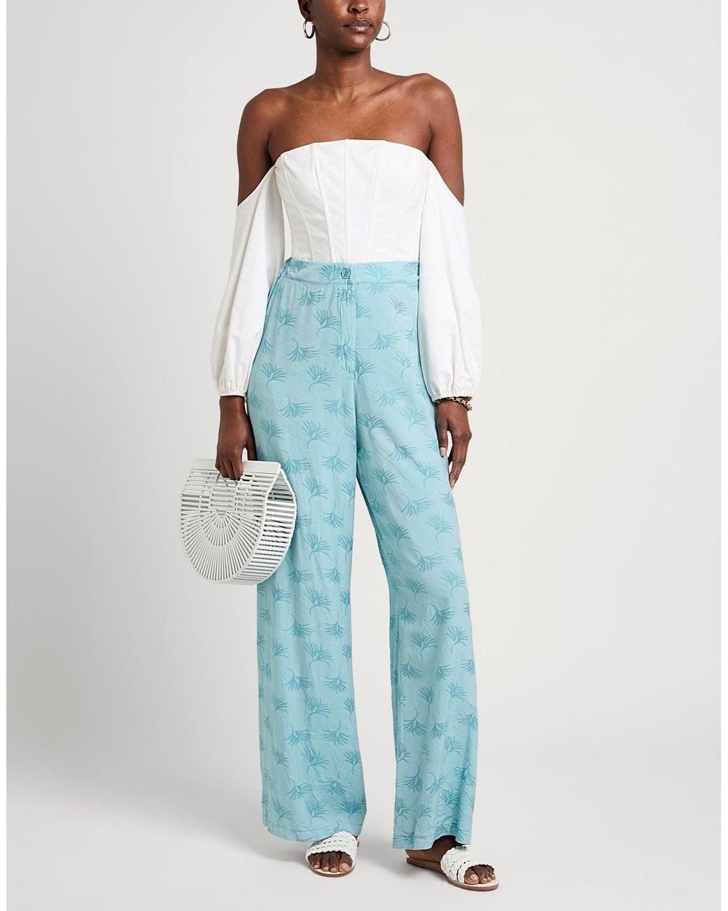 Dixie Blue Pants Viscose, Polyester