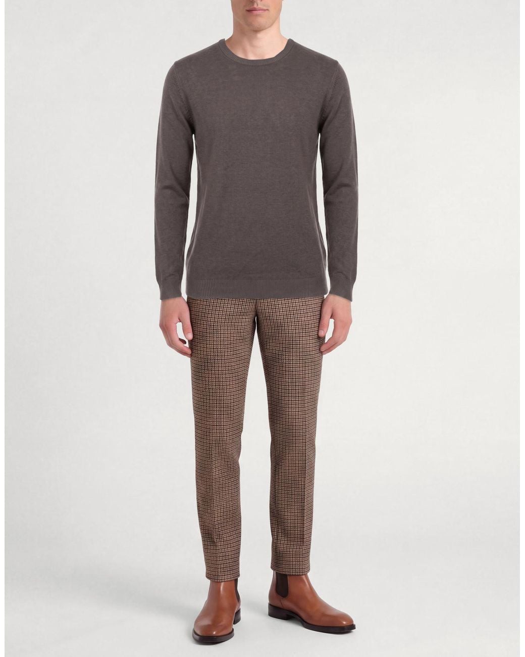 Crossley Gray Chocolate Sweater Virgin Wool for men