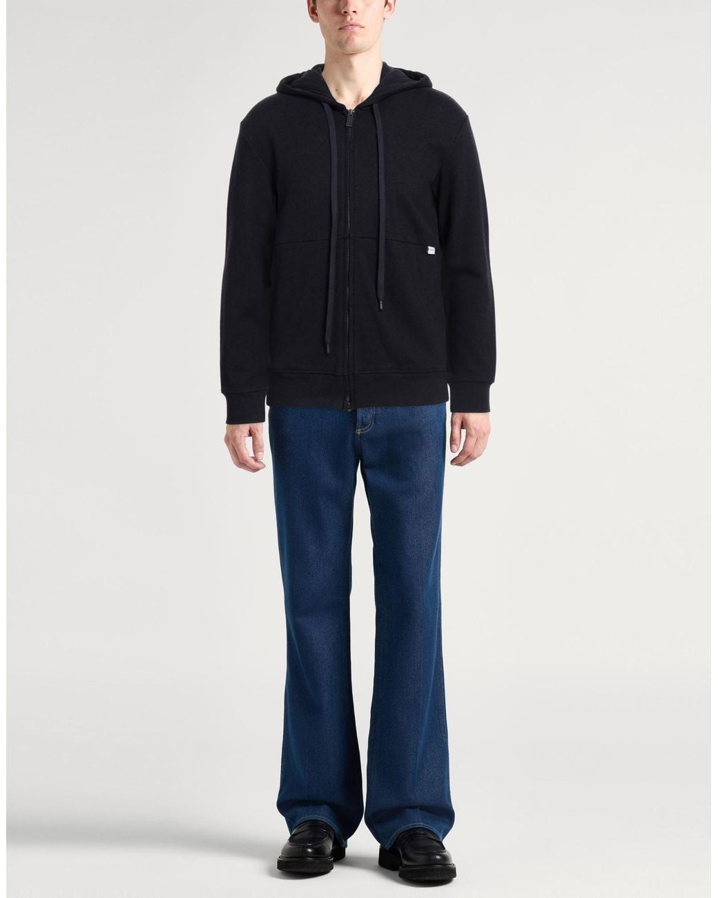 Paolo Pecora Blue Sweatshirt Cotton, Viscose, Polyamide, Elastane for men