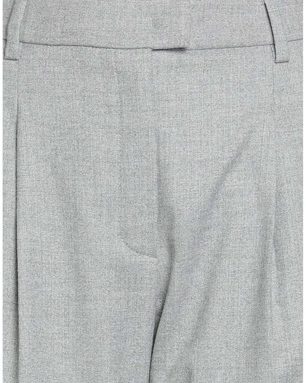 Seductive Gray Light Pants Wool, Polyester, Viscose, Elastane