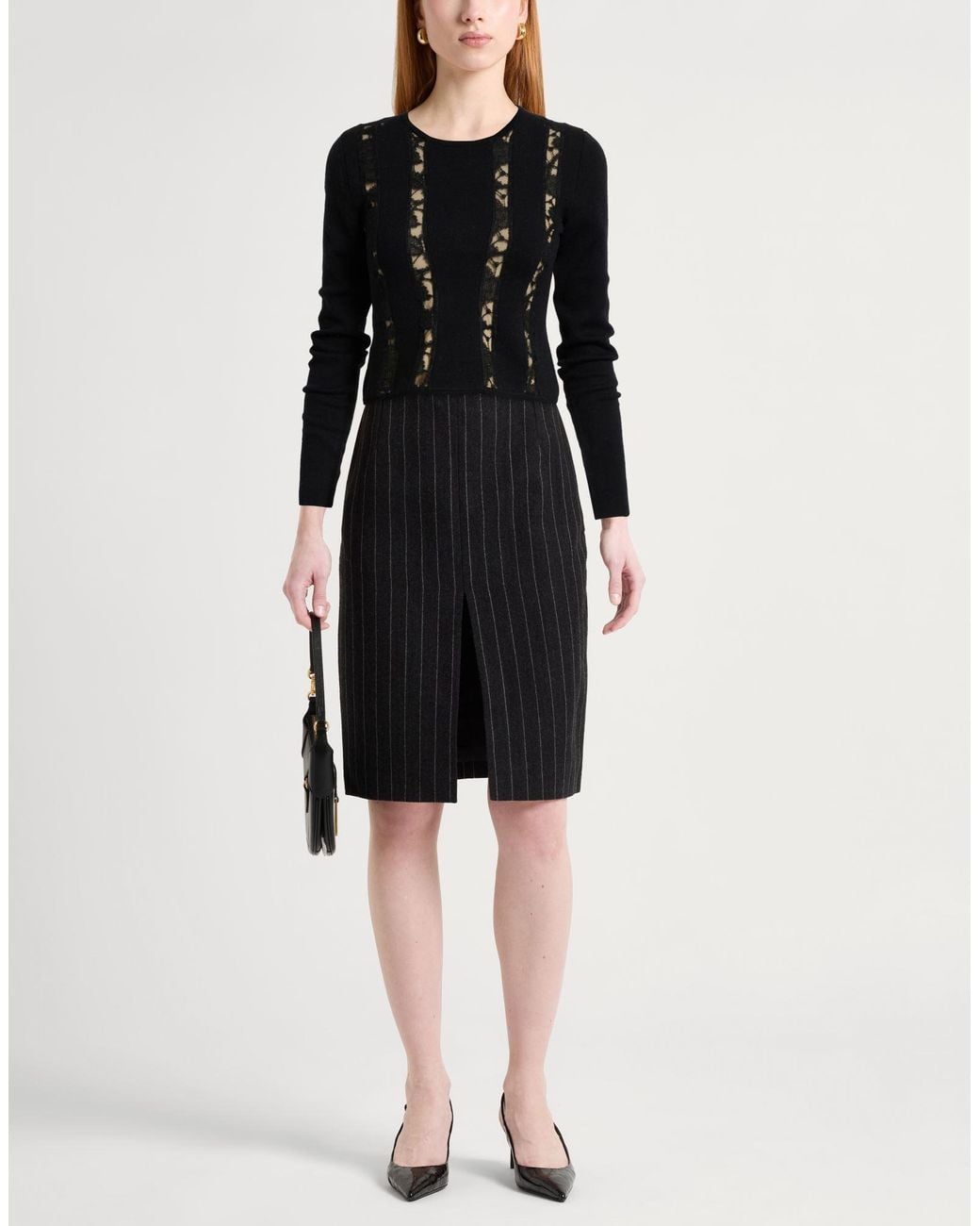 Rochas Black Sweater Virgin Wool, Polyester