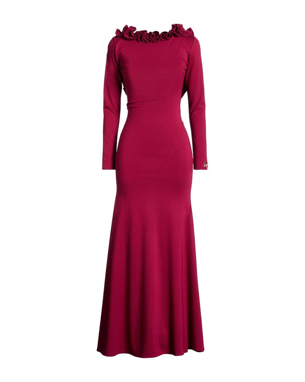 REVISE CONCEPT Red Maxi Dress Viscose, Polyamide, Elastane