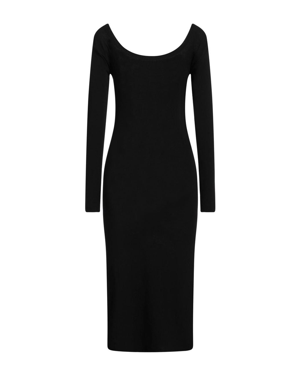 Off-White c/o Virgil Abloh Black Midi Dress Viscose, Polyester