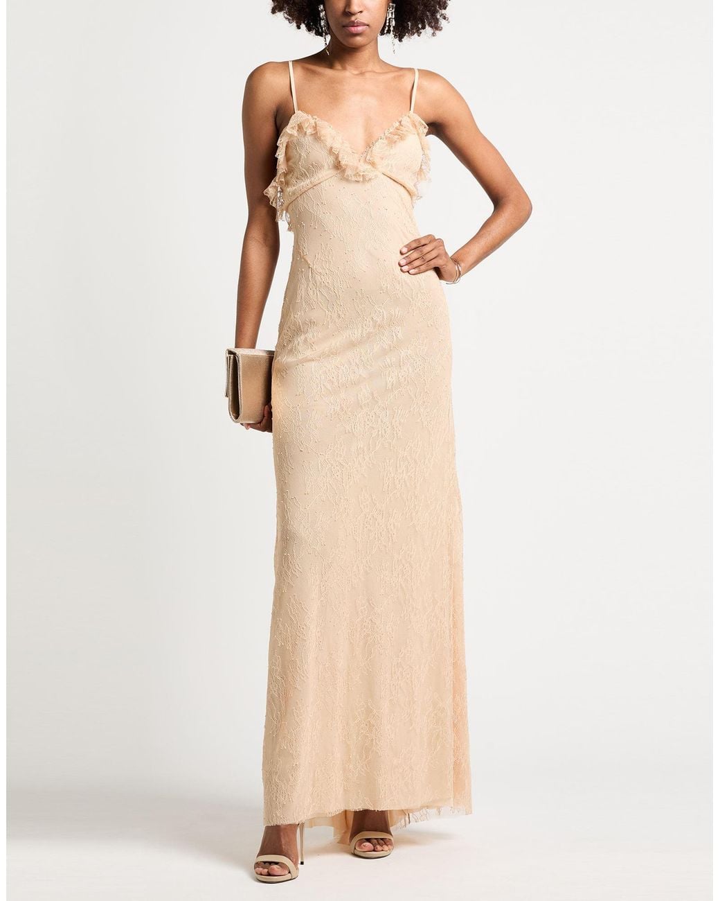 Vestido Largo Celeste de color White