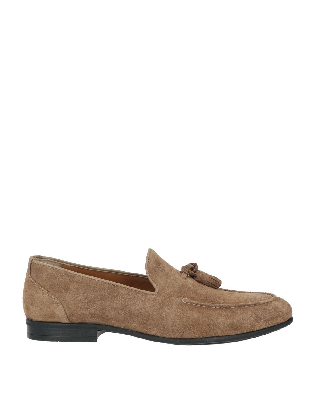 Herman Scott Brown Khaki Loafers Leather for men