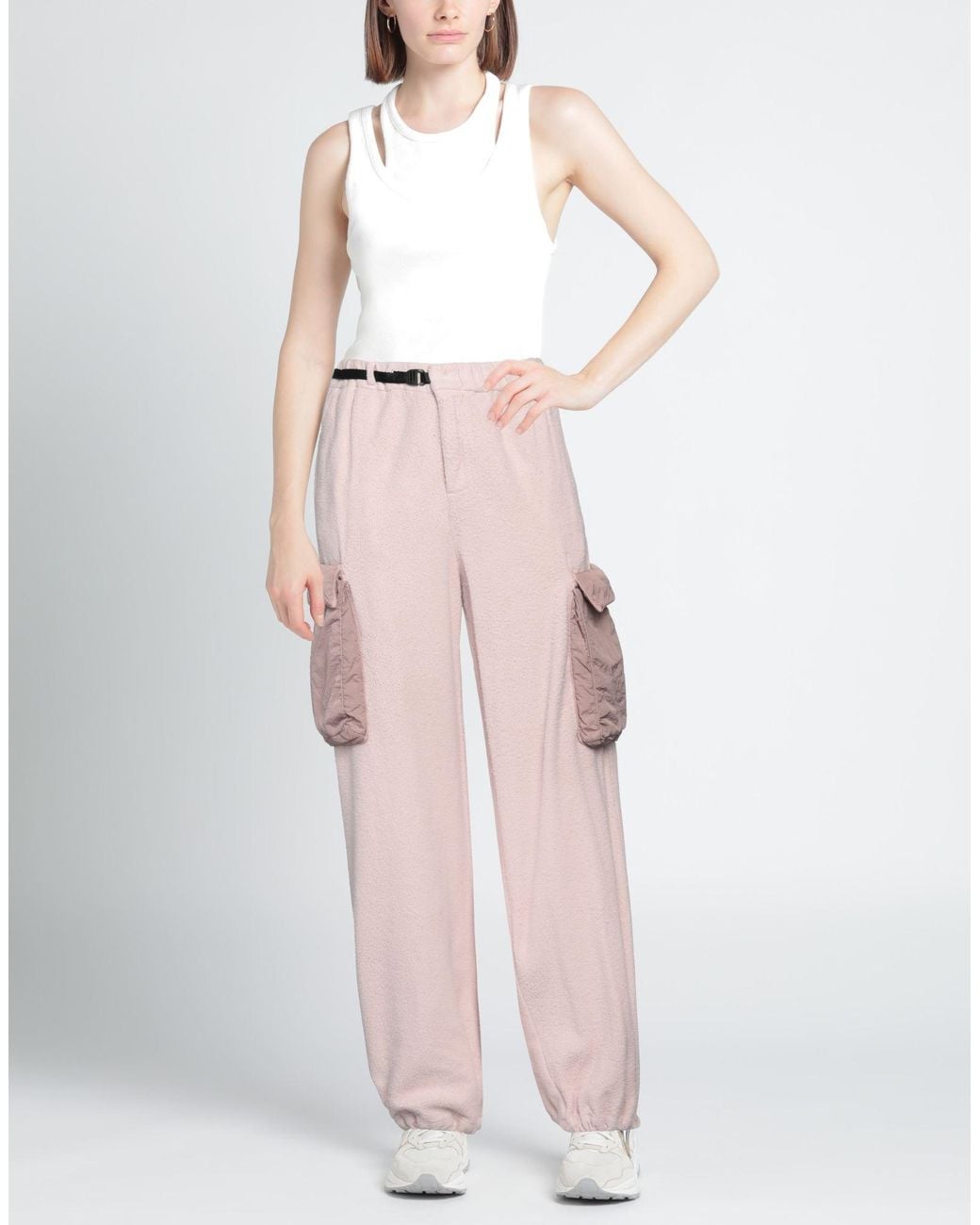 White Sand Pink Blush Pants Cotton