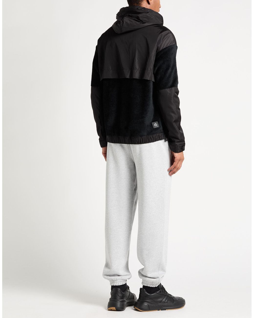 Moncler Black Jacket Polyester, Elastane for men