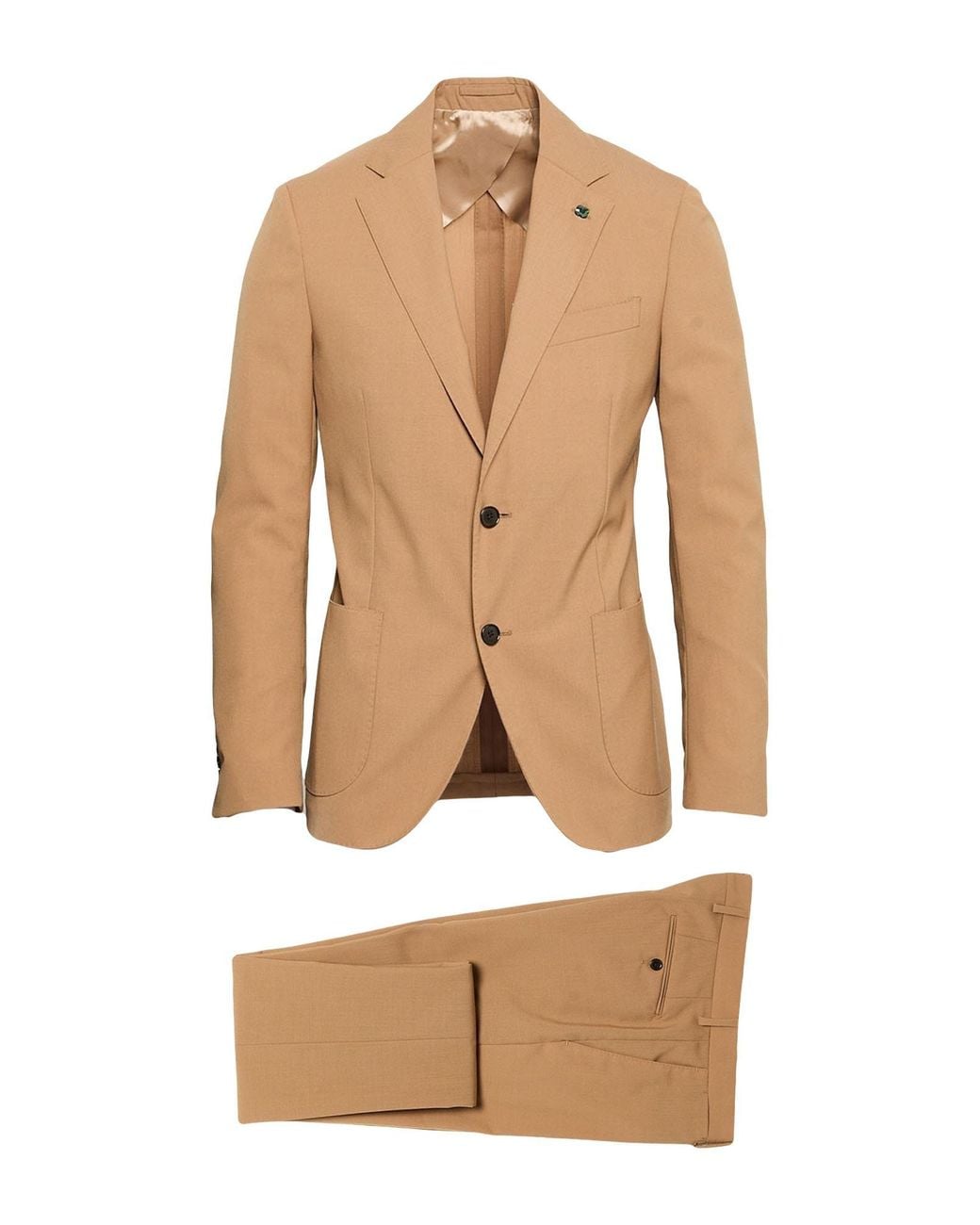 Lardini Natural Suit Polyester, Wool for men