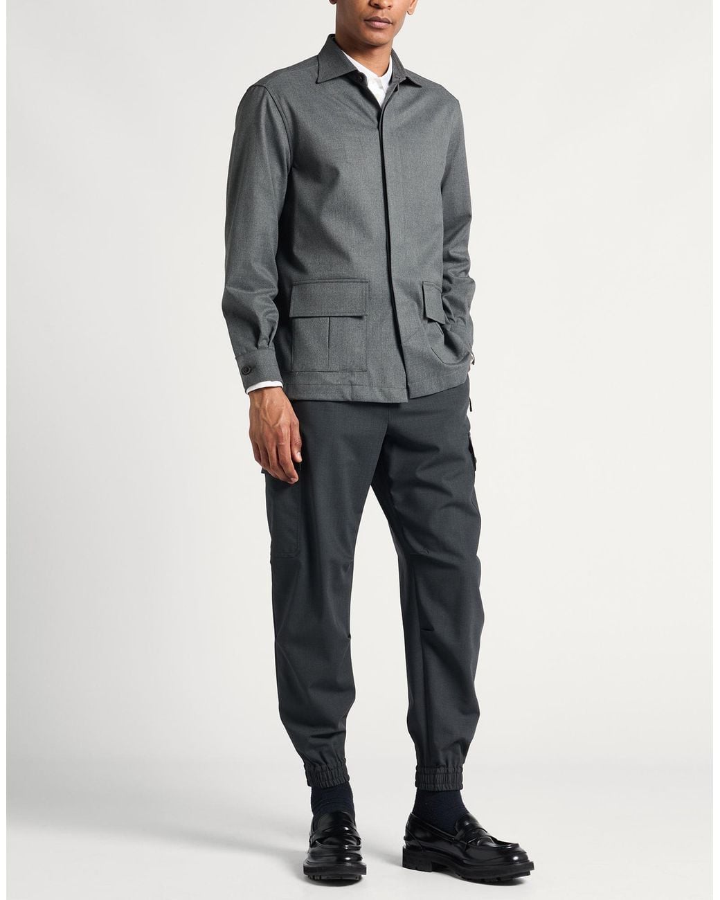 Boglioli Gray Jacket Polyester, Virgin Wool, Viscose, Elastane for men
